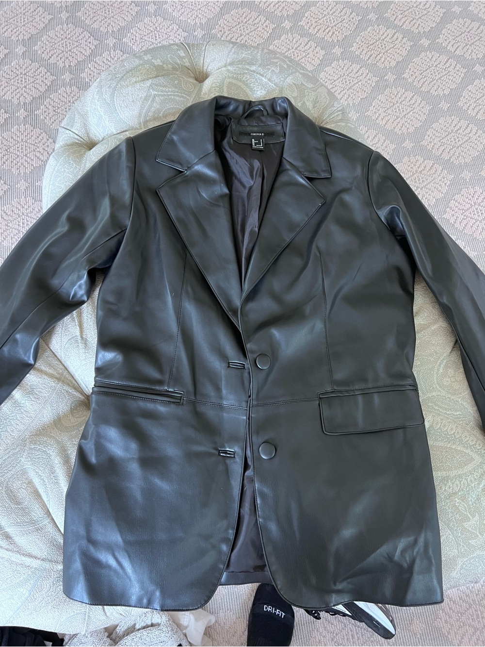Forever 21 Black Faux Leather Jacket worn once